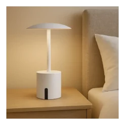 Lampada da Tavolo Ricaricabile Bianca con Regolatore di LuminositÃ