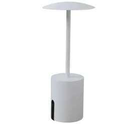 Lampada da Tavolo Ricaricabile Bianca con Regolatore di Luminosità