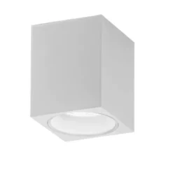 Lampada in Alluminio Faretto da Soffitto Punto Luce Quadrato Bianco Opaco