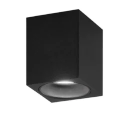 Lampada in Alluminio Nero Opaco Faretto da Soffitto Punto Luce Quadrato