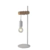 Lampada in Legno e Metallo Lumetto da Tavolo Luce Design Moderno