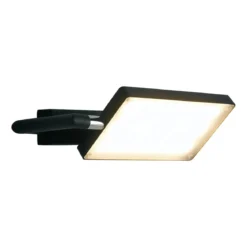 Lampada Orientabile a Muro Intec Applique Nera da Interno Regolabile a LED