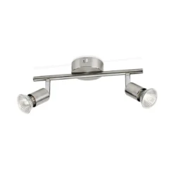 Lampadario a 2 Faretti LED GU10 Lampada da Soffitto Cucina Soggiorno Lampadina