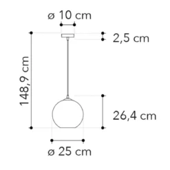 Lampadario a Sospensione in Vetro Elegante Luce da Interno di Design