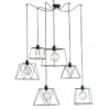 Lampadario con 6 Punti Luce Moderno da Soffitto a Sospensione in Metallo