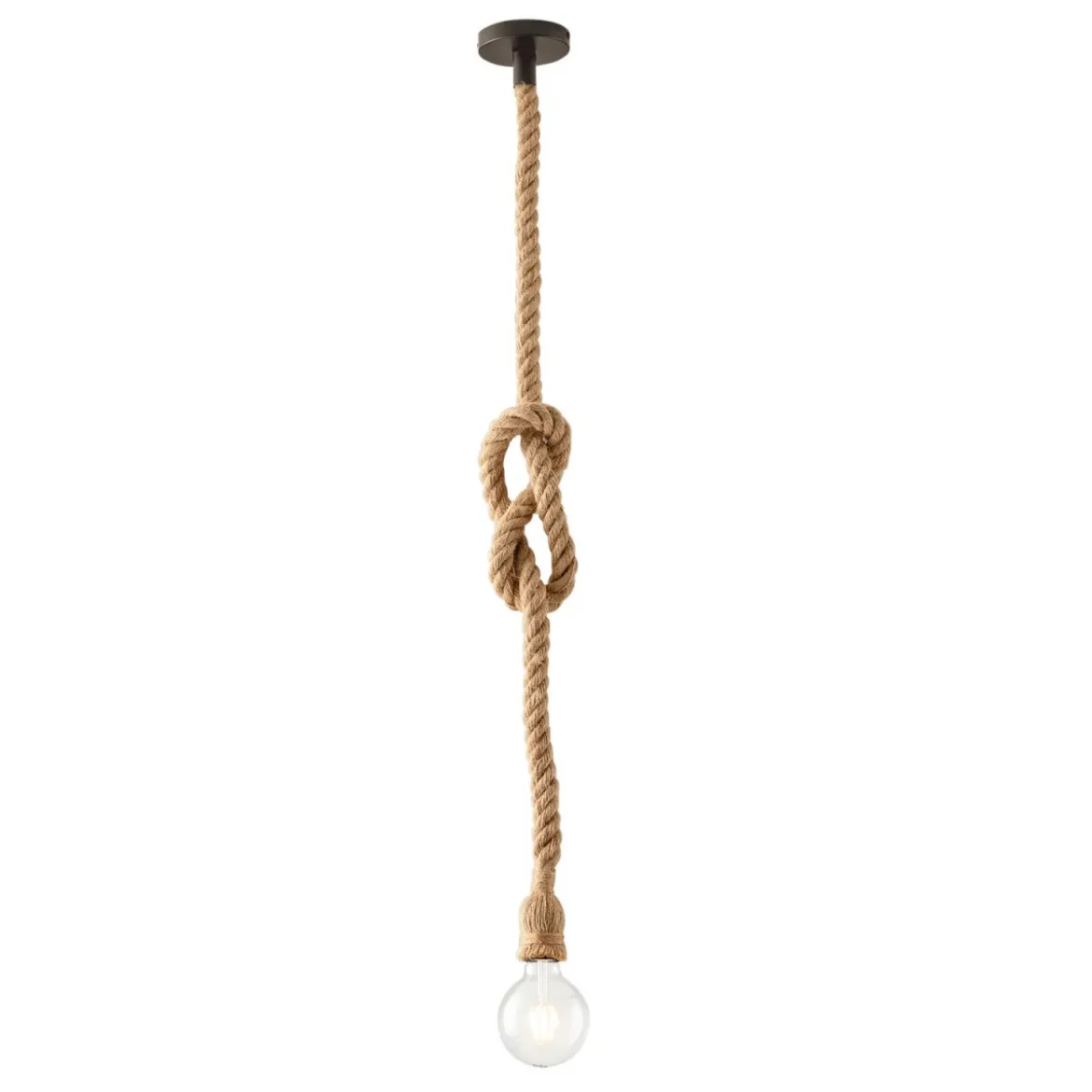 Lampadario in Corda Vintage Lampada a Sospensione con Punto Luce