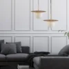 Lampadario Moderno Luce a Sospensione da Interno Design in Metallo Oro