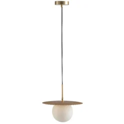 Lampadario Moderno Luce a Sospensione da Interno Design in Metallo Oro