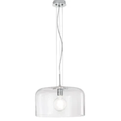 Lampadario Punto Luce in Vetro Soffiato da Interno a Sospensione Elegante