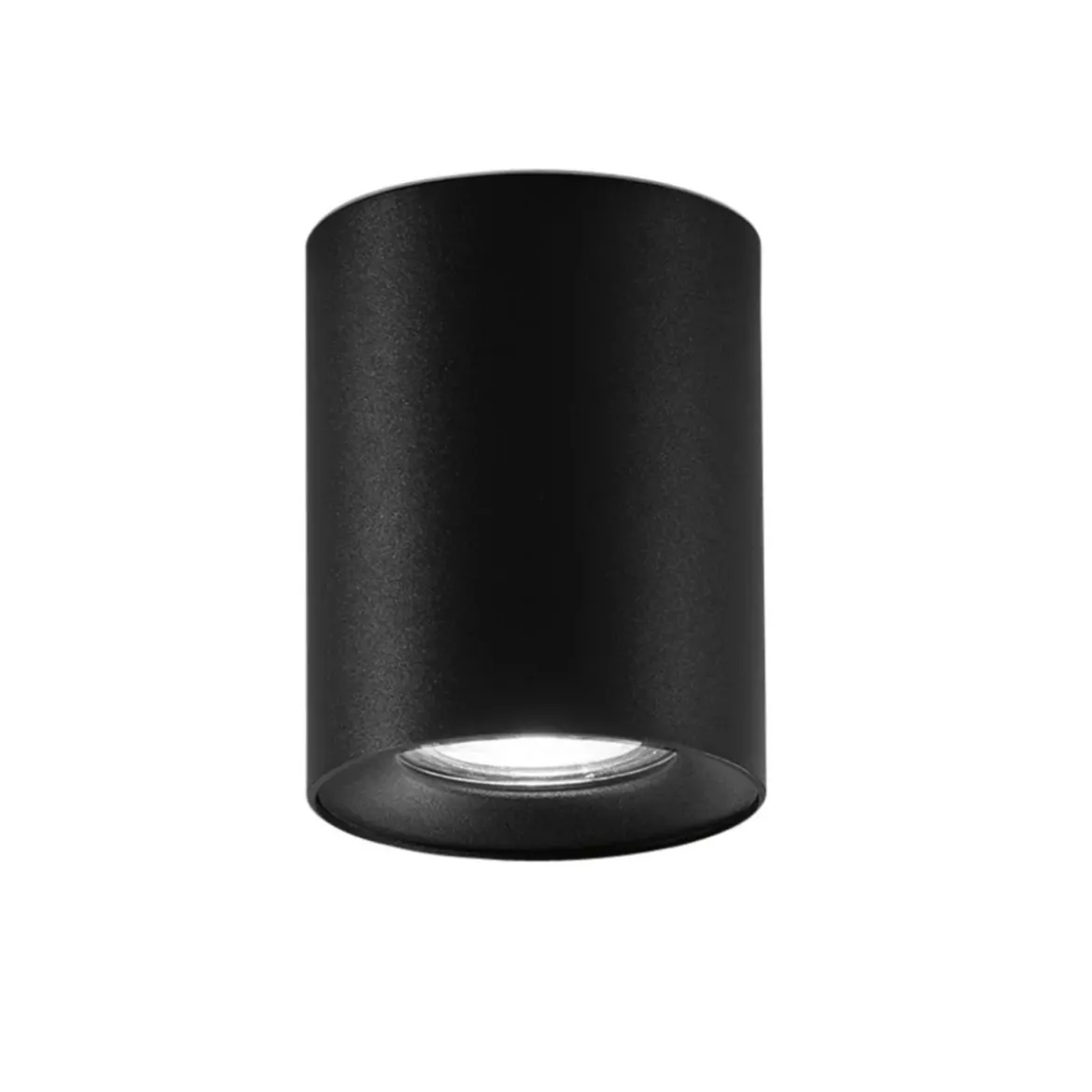 Lampada Rotonda in Alluminio Nero Opaco Faretto da Soffitto Punto Luce