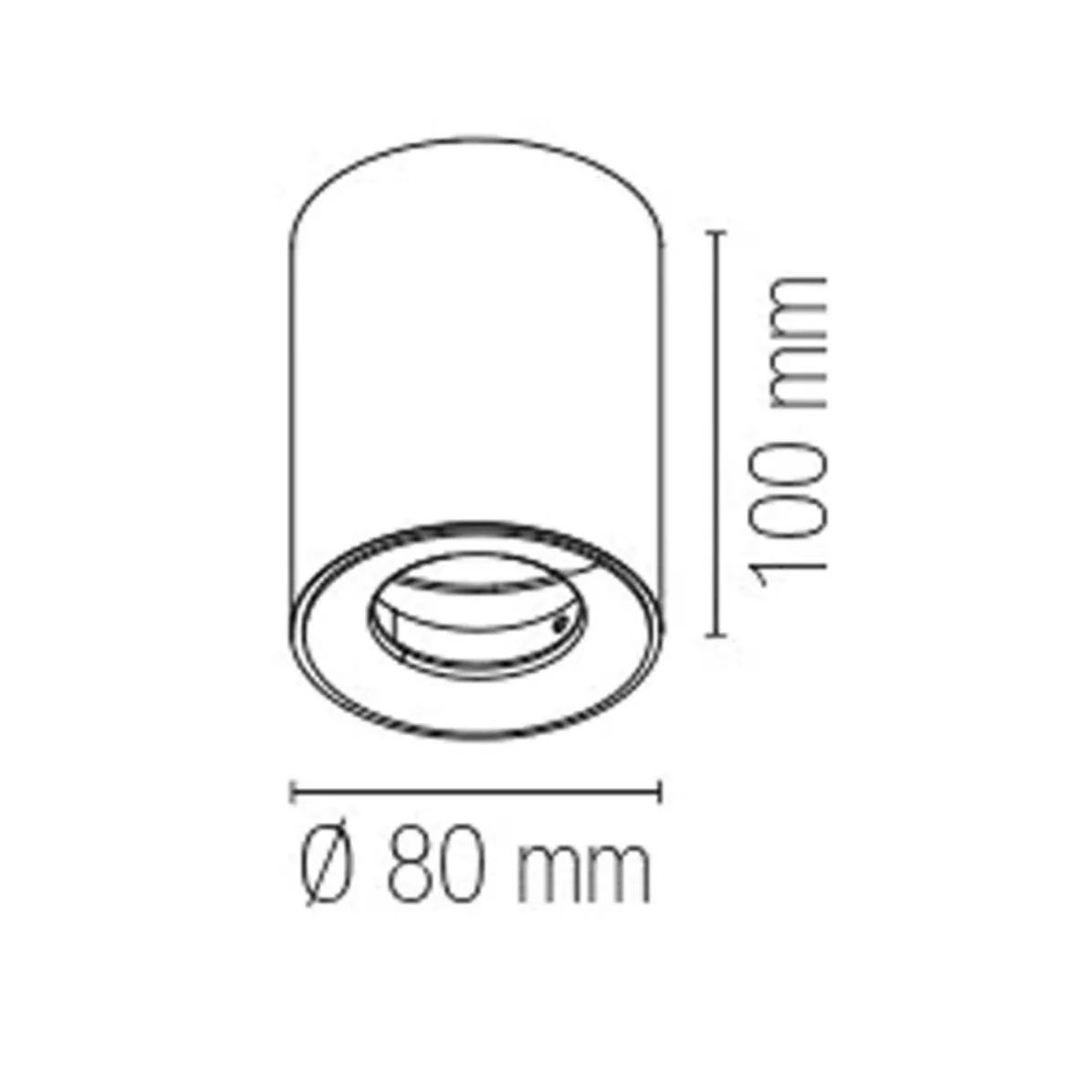 Lampada Rotonda in Alluminio Nero Opaco Faretto da Soffitto Punto Luce