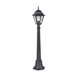 Lampione da 110 da Esterno Lampioncino per Giardino Moderno Lanterna Luce Vetro