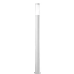Lampione in Acciaio Bianco Intec Palo per Illuminazione da Esterno
