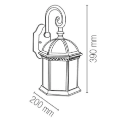 Lanterna a Parete Elegante in Alluminio Luce da Esterno Applique Intec