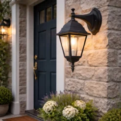 Lanterna a Parete Elegante Punto Luce per Giardino Applique da Esterno