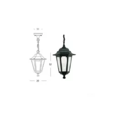 Lanterna a Sospensione Illuminazione Esterno Lampione Giardino Applique in Vetro