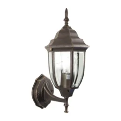 Lanterna Bronzo da Muro per Esterno Lampada in Metallo a Parete Moderna Giardino