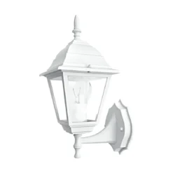 Lanterna da Esterno Applique a Muro Elegante in Allumino Bianco Luce