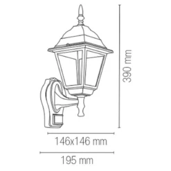 Lanterna da Esterno Applique a Muro Elegante in Allumino Bianco Luce