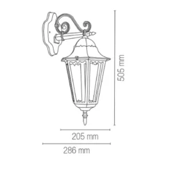 Lanterna Intec in Alluminio Punto Luce per Giardino Applique da Esterno