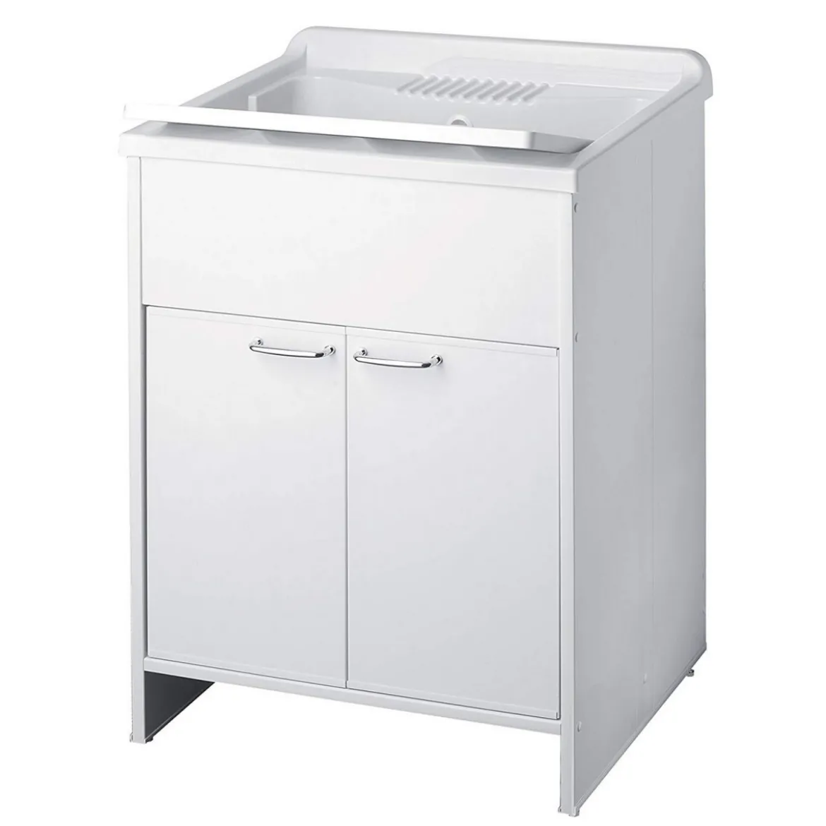 Lavandino per Esterno 60x50 Lavatoio con Mobile in Resina da Terrazzo Lavanderia