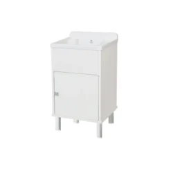 Lavatoio da Esterno Salvaspazio 43x35 in Resina con Sifone Mobile Lavanderia