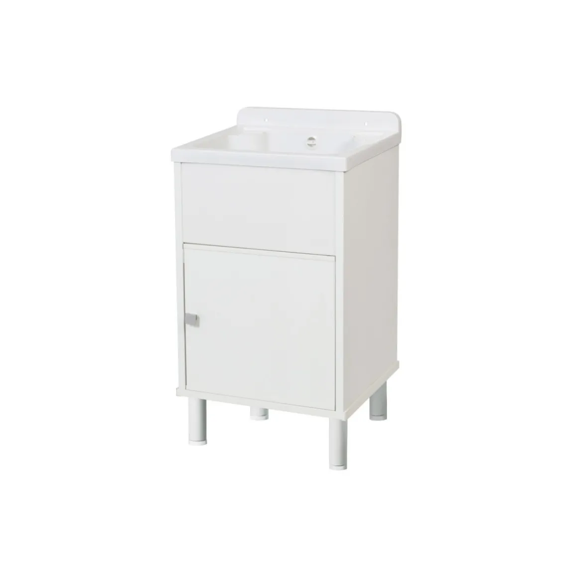 Lavatoio da Esterno Salvaspazio 43x35 in Resina con Sifone Mobile Lavanderia