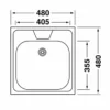 Lavello a Incasso da Cucina 1 Vasca in Acciaio Inox Satinato 48x48 cm