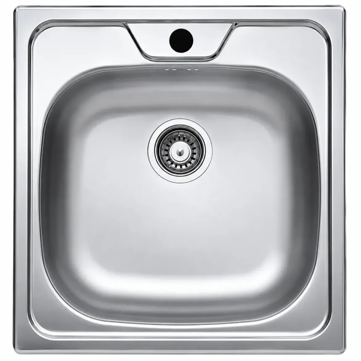Lavello a Incasso da Cucina 1 Vasca in Acciaio Inox Satinato 48x48 cm