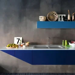 Lavello Cucina 2 Vasche da Incasso in Tectonite Grigio 83x50 cm