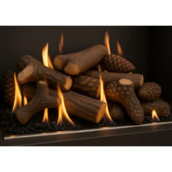 Legna Ceramica per Biocamino 9 Tronchi Decorativi Effetto Realistico