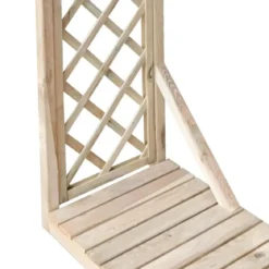 Legnaia con Griglia 162x60x20 5cm in Legno Abete Massello da Esterno