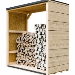 Legnaia da Esterno 153x75x159 cm Legno SmartSide 10 mm Pavimento