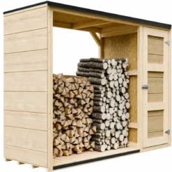 Legnaia da Esterno 217x75x159 cm Legno 10 mm Pavimento Impregnato