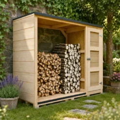 Legnaia da Esterno 217x75x159 cm Legno 10 mm Pavimento Impregnato