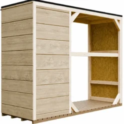 Legnaia da Esterno 217x75x159 cm Legno 10 mm Pavimento Impregnato