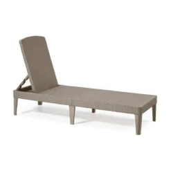 Lettino Prendisole in Resina Spiaggia Piscina Giardino Relax Cappuccino Sdraio