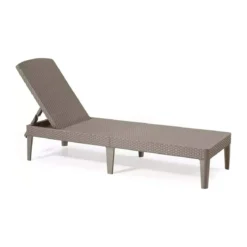 Lettino Prendisole in Resina Spiaggia Piscina Giardino Relax Cappuccino Sdraio