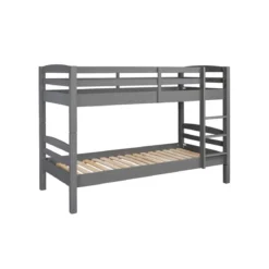 2 Letti Singoli a Castello per Materasso 90x200 Rete a Doghe Cameretta Bambini
