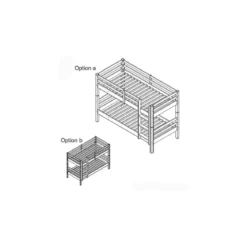 2 Letti Singoli a Doghe Castello 90x190 Bianco Pino Scala per Cameretta Bambini