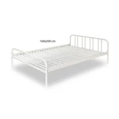 Letto Matrimoniale 2 due piazze 160x200 Rete a Doghe in Metallo Camera da Letto