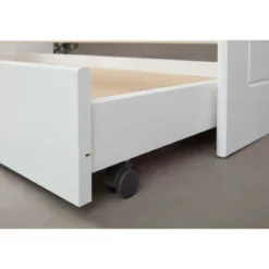 Letto Singolo Bianco Salvaspazio Mobile con Cassettone Estraibile 90x200