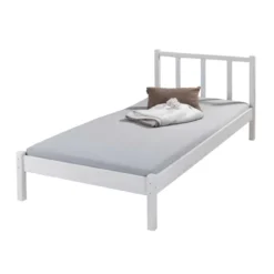 Letto Singolo da Cameretta 90x200 senza Doghe Bianco