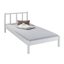 Letto Singolo da Cameretta 90x200 senza Doghe Bianco