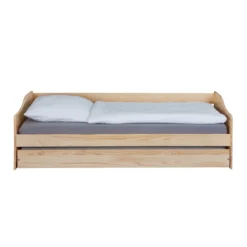Letto Singolo in Legno Salvaspazio con Cassettone Estraibile 90x200