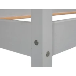 Letto singolo 90x200 cm Bianco con Tetto Doghe