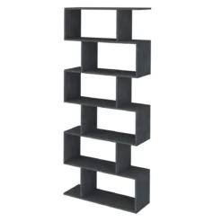 Libreria a Giorno Mobile in Legno per Ufficio Moderno Grigio Report