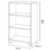Libreria a Giorno 70x29x118 cm Noce con Ripiani Regolabili