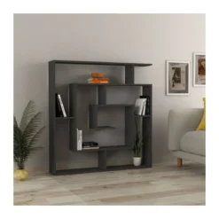 Libreria Antracite Labirinto Moderna Mobile in Legno 5 Ripiani