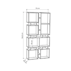 Libreria Antracite Moderna Design a Cubi per Arredamento Salone